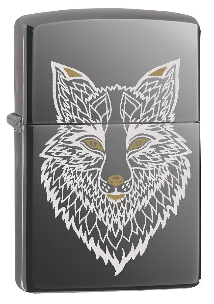 Amazon.com: Zippo Lighter: Engraved Fox - Black Ice 78108